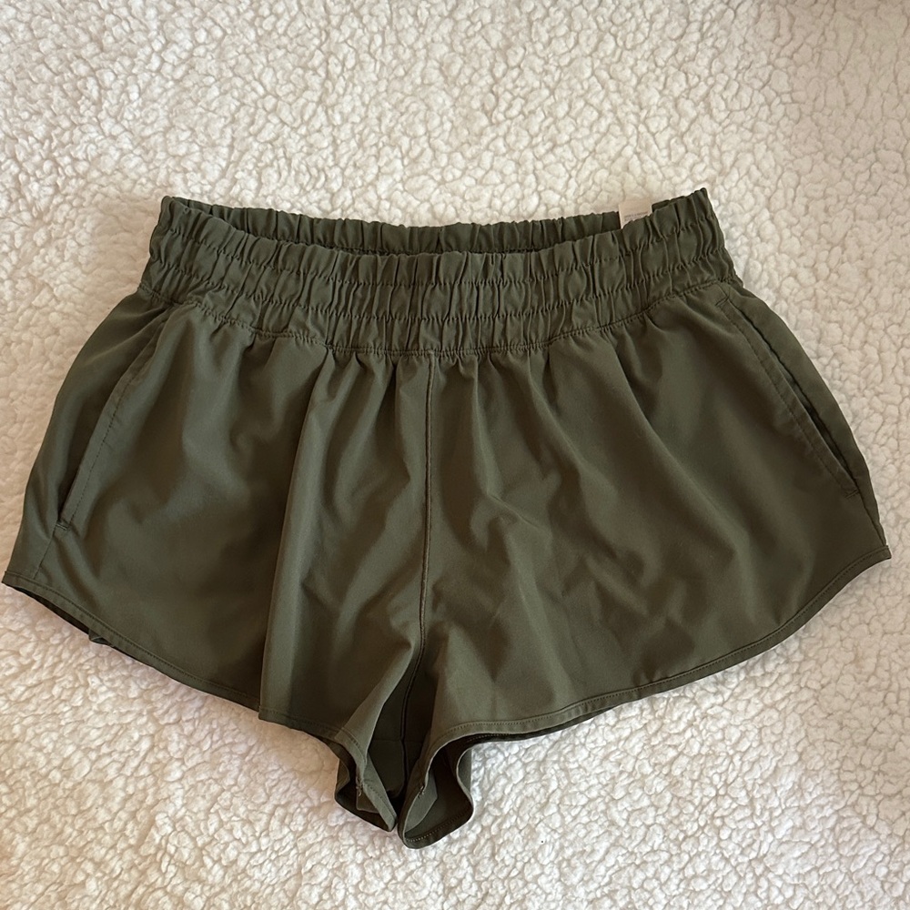 Aerie Olive Athletic Shorts